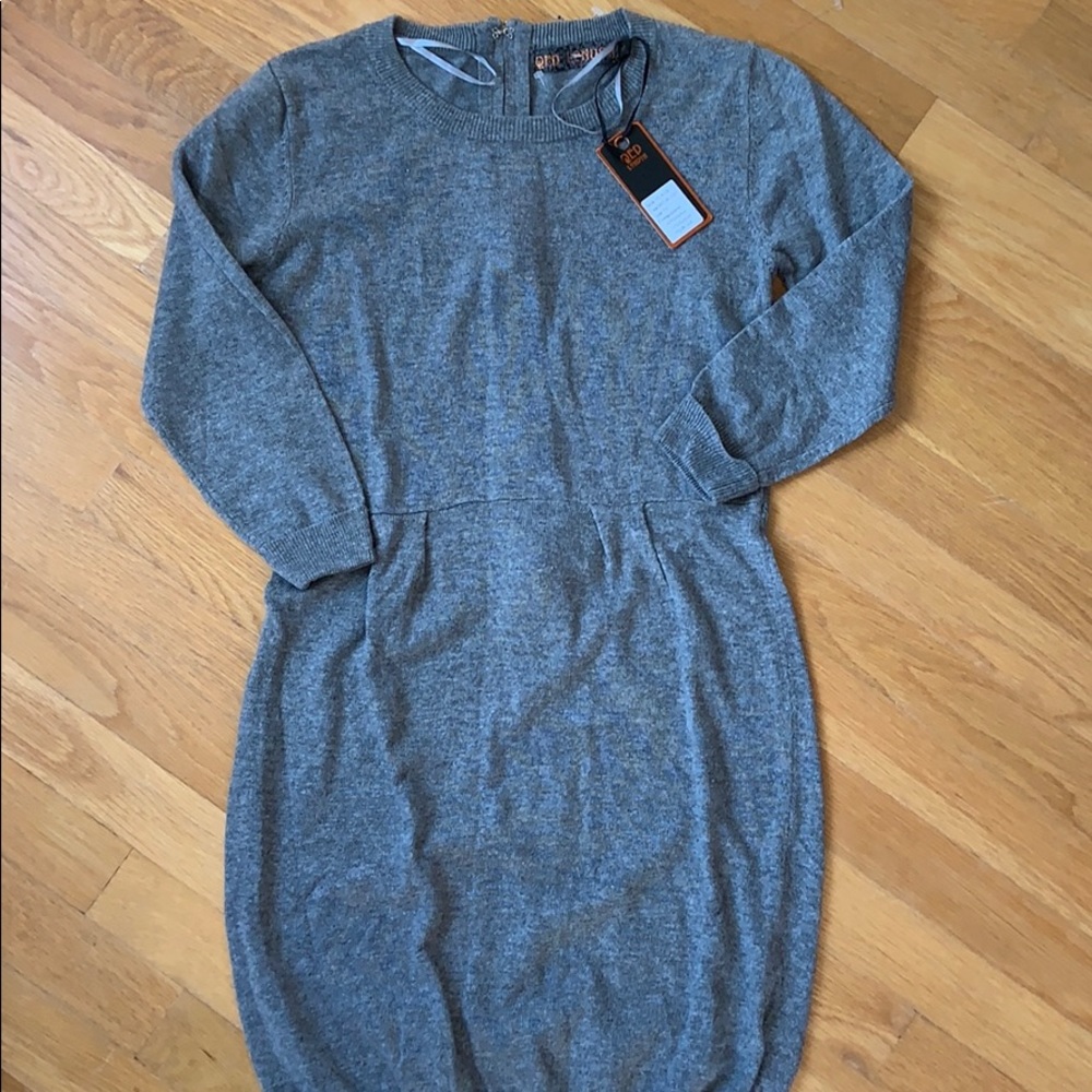 Grey knit dress